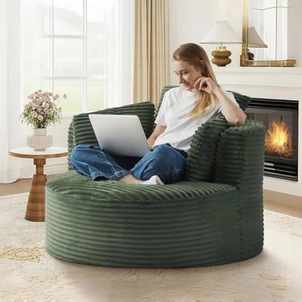 Luxurious Oversized Round Chaise Lounge Chair