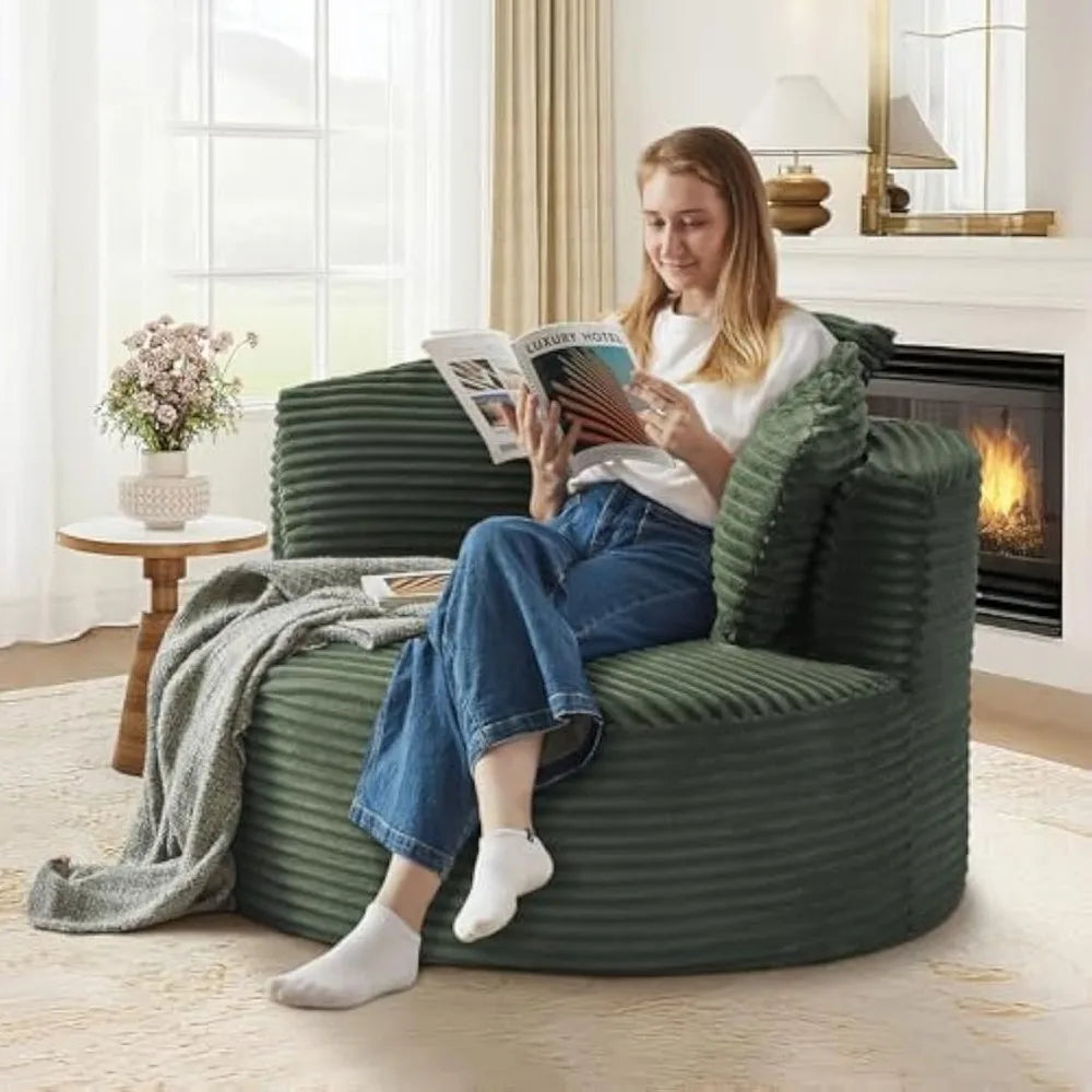 Luxurious Oversized Round Chaise Lounge Chair